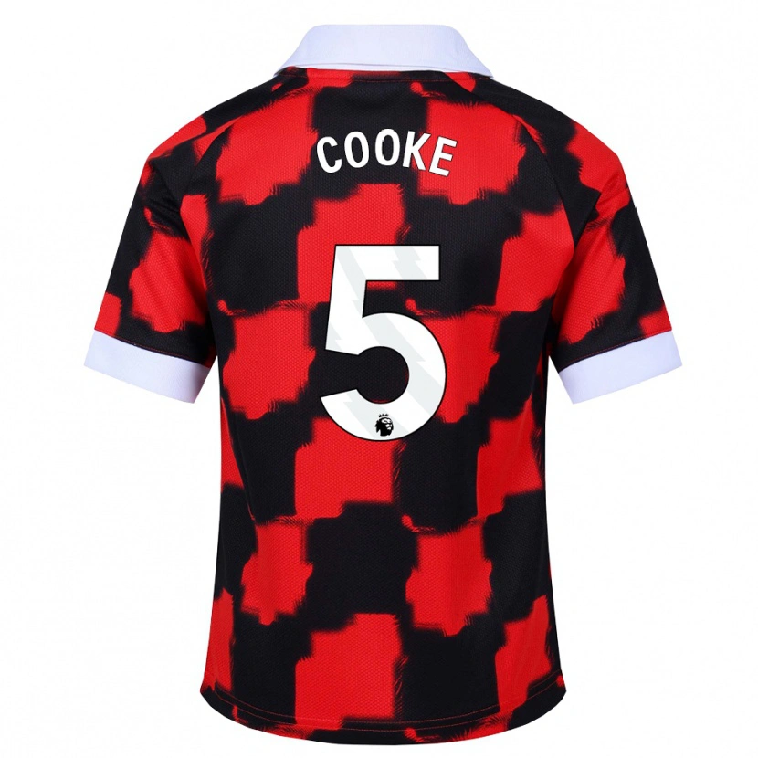 Danxen Hombre Camiseta Logan Cooke #5 Rojo Blanco Negro 2ª Equipación 2026/27 La Camisa México
