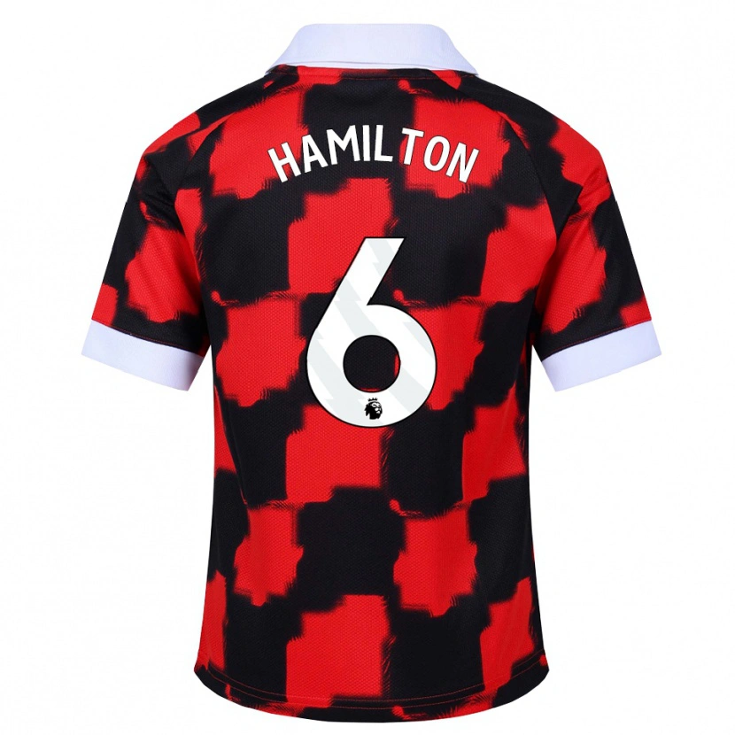 Danxen Hombre Camiseta Leo Hamilton #6 Rojo Blanco Negro 2ª Equipación 2026/27 La Camisa México
