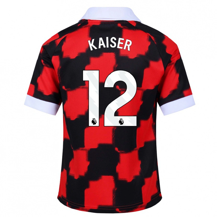 Danxen Hombre Camiseta Dino Kaiser #12 Rojo Blanco Negro 2ª Equipación 2026/27 La Camisa México