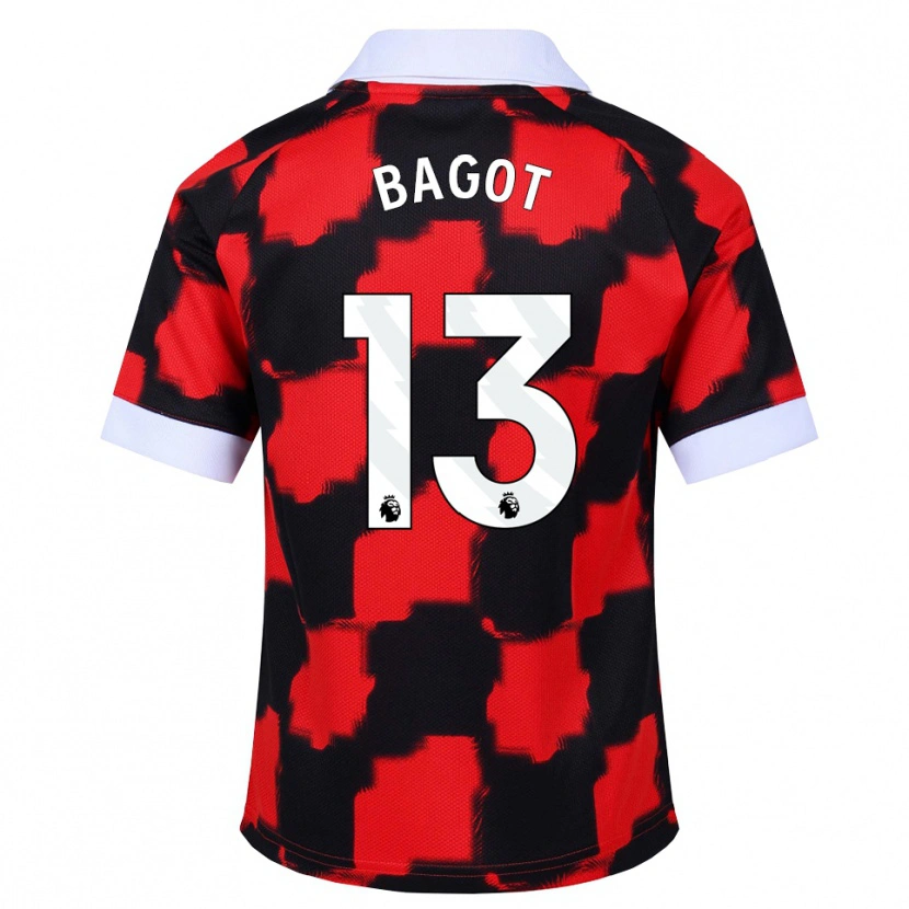Danxen Hombre Camiseta Matthew Bagot #13 Rojo Blanco Negro 2ª Equipación 2026/27 La Camisa México