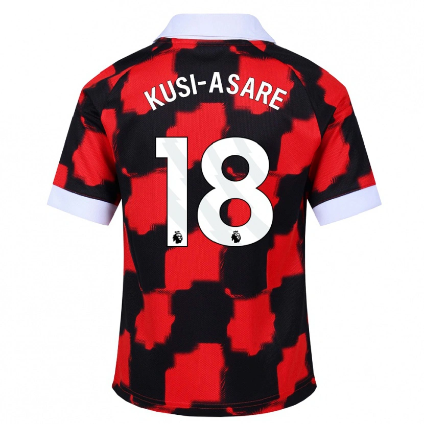 Danxen Hombre Camiseta Jonah Kusi-Asare #18 Rojo Blanco Negro 2ª Equipación 2026/27 La Camisa México