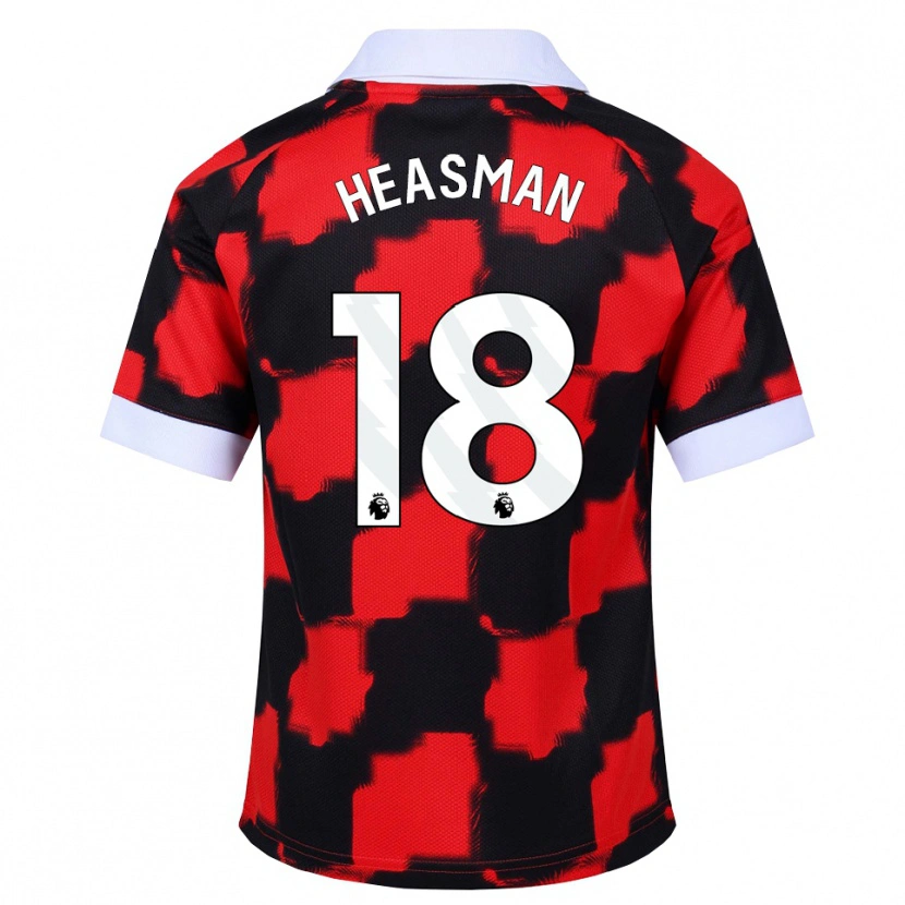 Danxen Hombre Camiseta Georgia Heasman #18 Rojo Blanco Negro 2ª Equipación 2026/27 La Camisa México