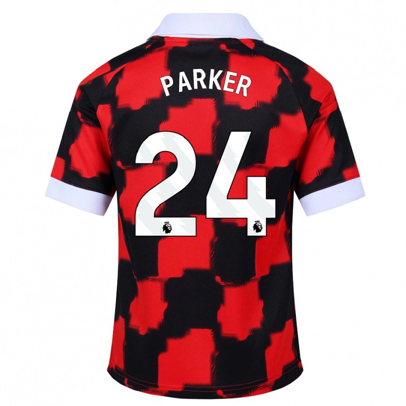 Danxen Hombre Camiseta Beau Parker #24 Rojo Blanco Negro 2ª Equipación 2026/27 La Camisa México