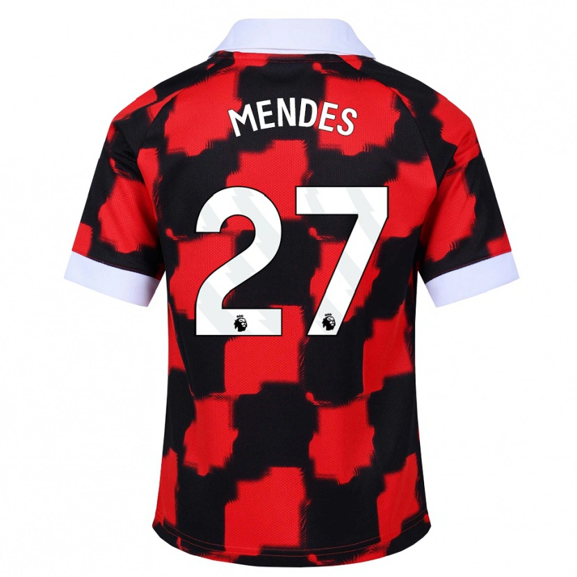 Danxen Hombre Camiseta Megalie Mendes #27 Rojo Blanco Negro 2ª Equipación 2026/27 La Camisa México
