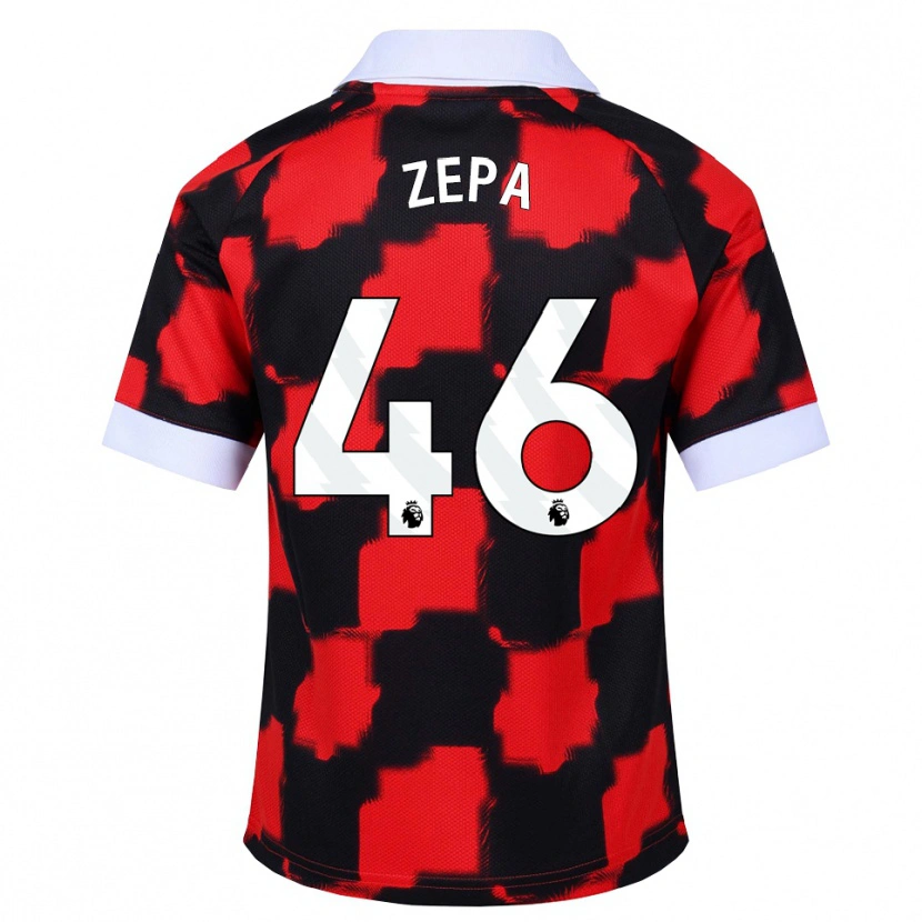 Danxen Hombre Camiseta Macauley Zepa #46 Rojo Blanco Negro 2ª Equipación 2026/27 La Camisa México
