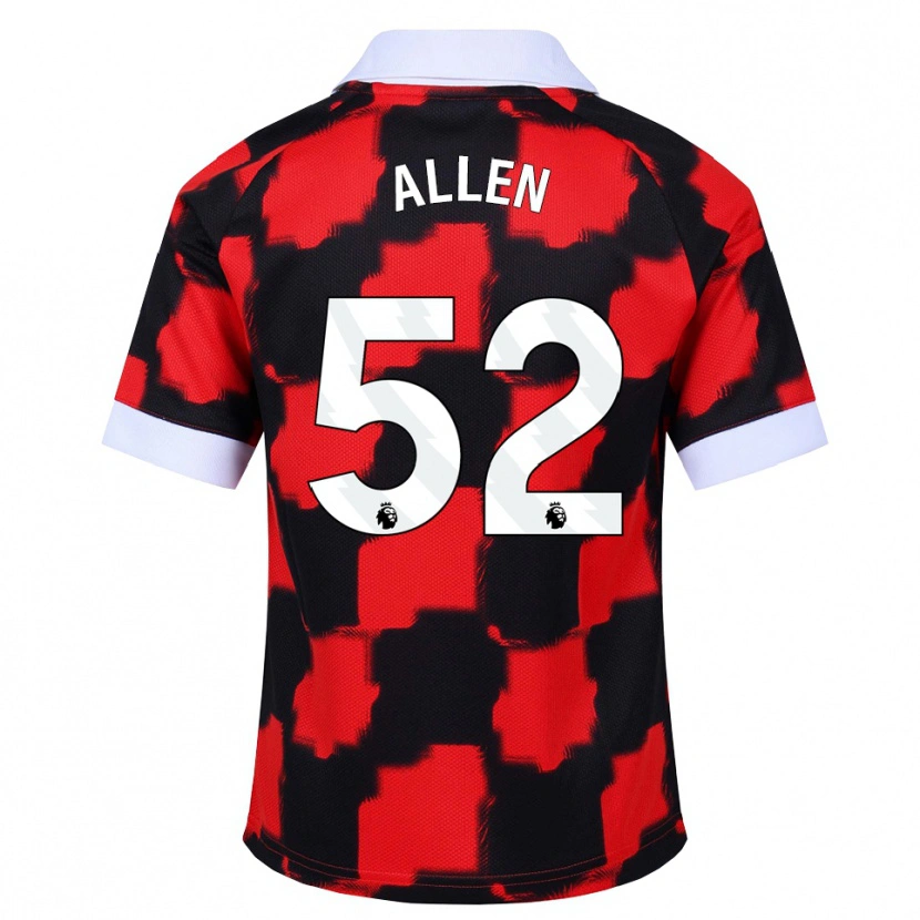 Danxen Hombre Camiseta Michael Allen #52 Rojo Blanco Negro 2ª Equipación 2026/27 La Camisa México