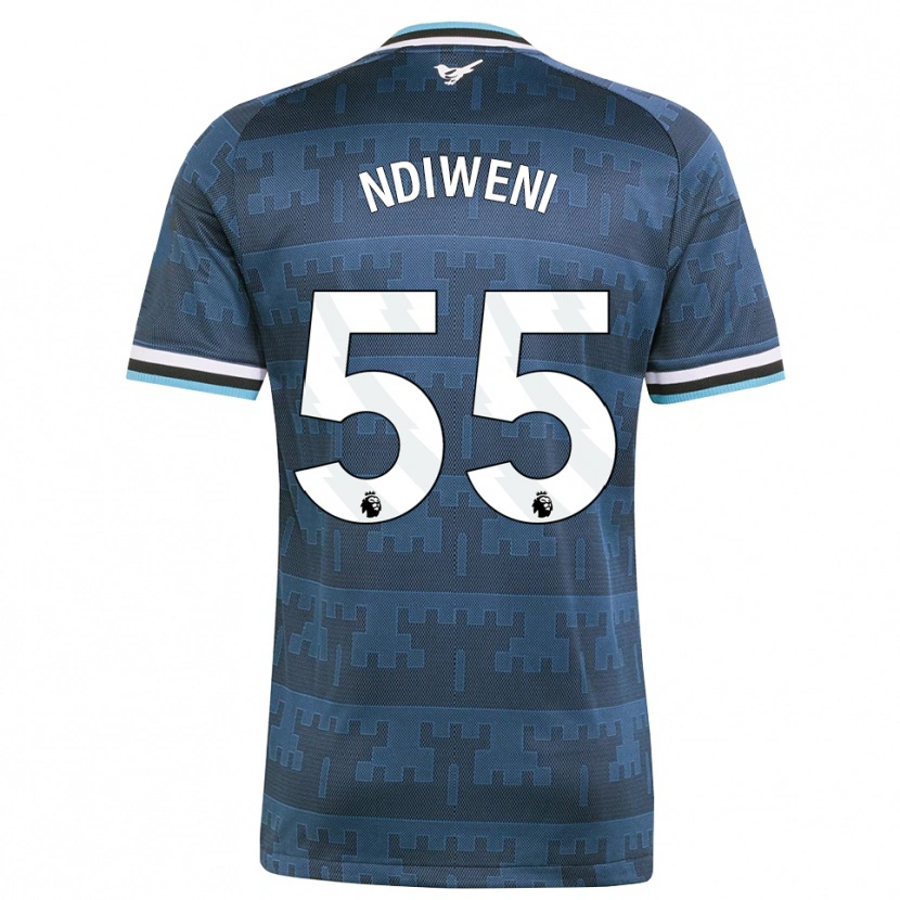 Danxen Hombre Camiseta Michael Ndiweni #55 Amarillo Negro Azul 2ª Equipación 2026/27 La Camisa México