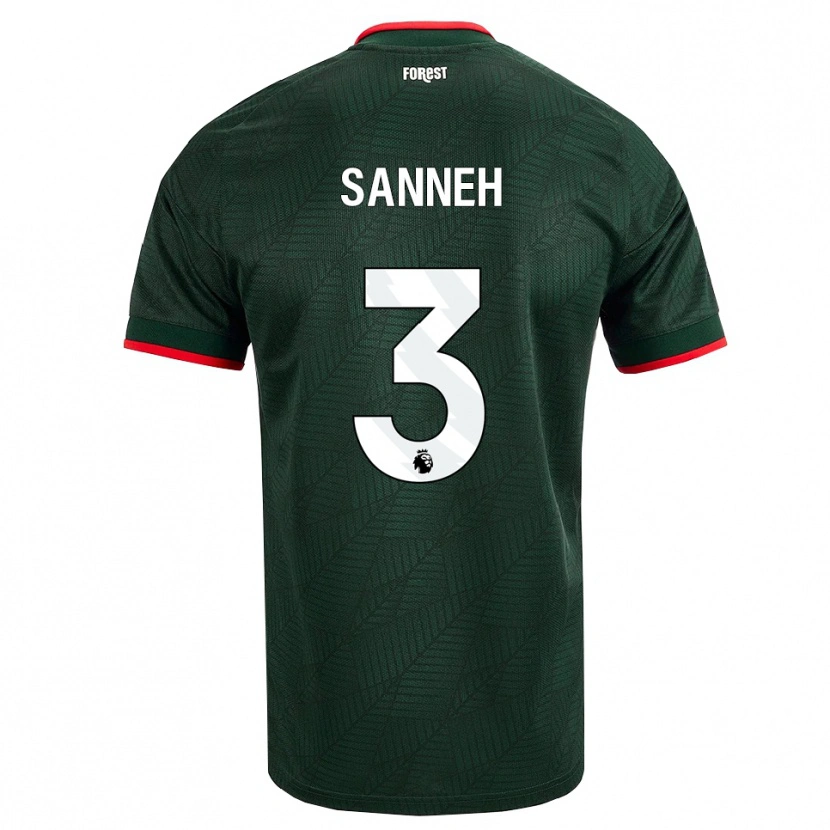 Danxen Hombre Camiseta Buba Sanneh #3 Verdeoscuro Rojo 2ª Equipación 2026/27 La Camisa México