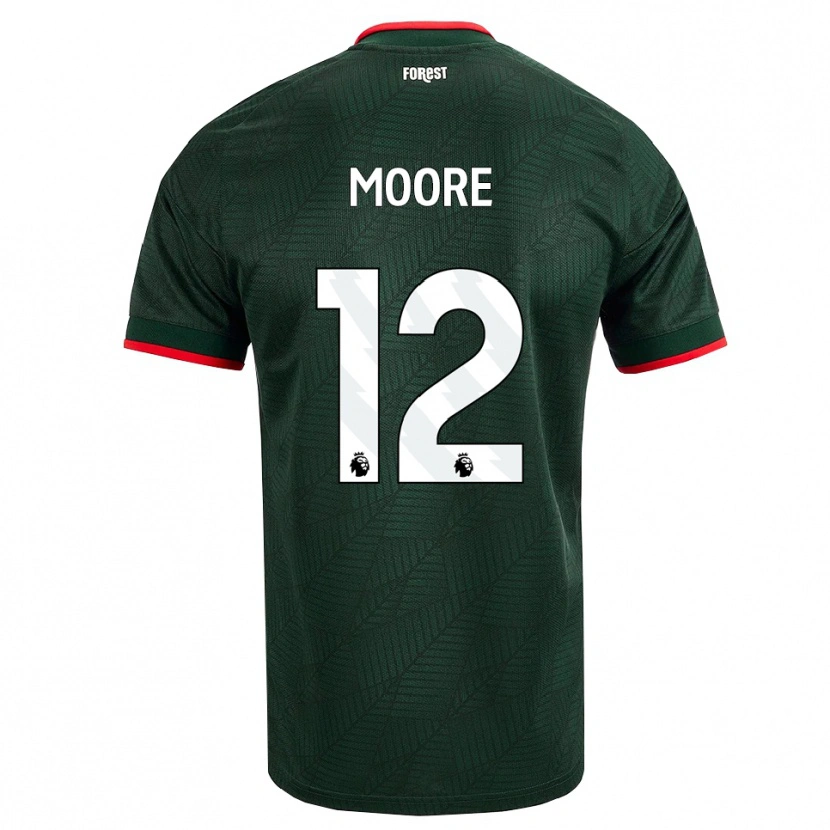 Danxen Hombre Camiseta Daniel Moore #12 Verdeoscuro Rojo 2ª Equipación 2026/27 La Camisa México