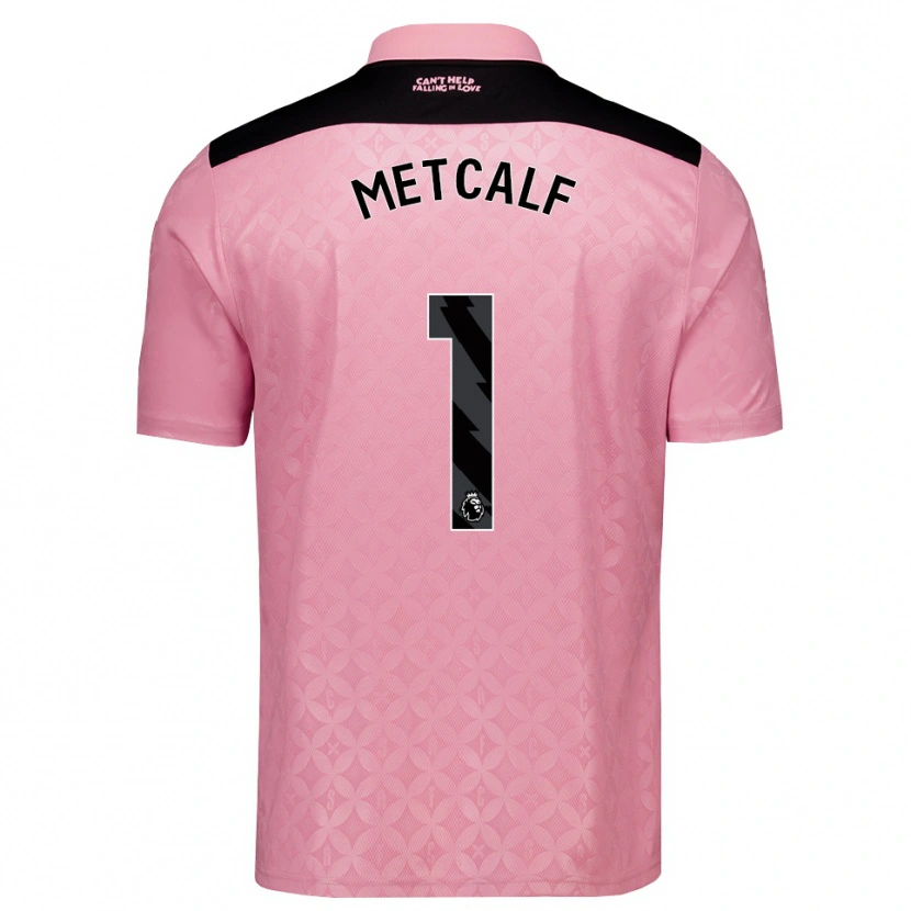 Danxen Hombre Camiseta Ben Metcalf #1 Rosaclaro Negro 2ª Equipación 2026/27 La Camisa México
