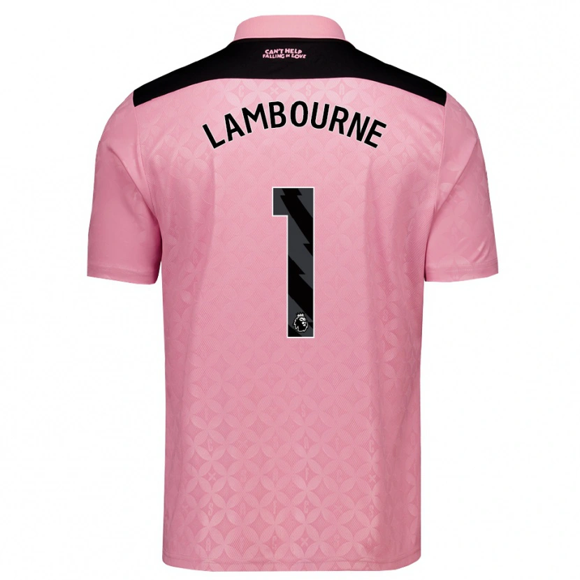 Danxen Hombre Camiseta Demi Lambourne #1 Rosaclaro Negro 2ª Equipación 2026/27 La Camisa México