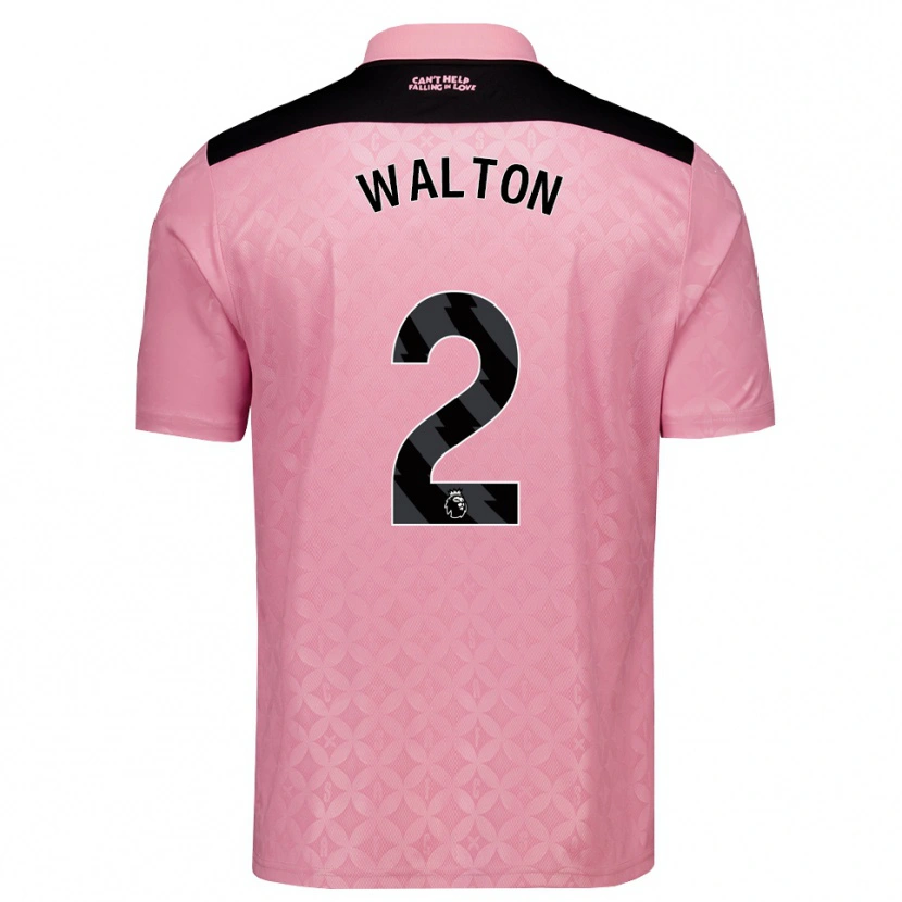 Danxen Hombre Camiseta Robert Walton #2 Rosaclaro Negro 2ª Equipación 2026/27 La Camisa México