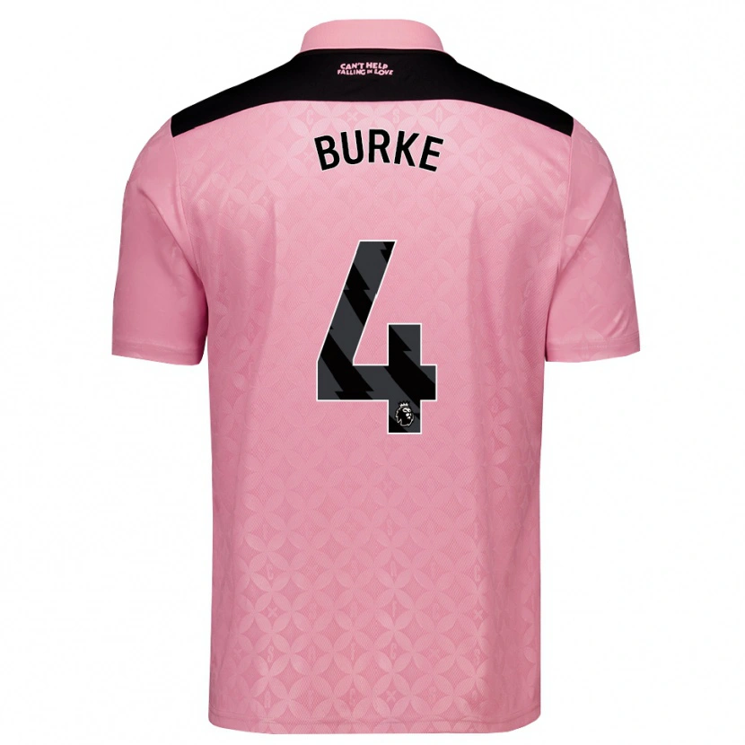 Danxen Hombre Camiseta Marshall Burke #4 Rosaclaro Negro 2ª Equipación 2026/27 La Camisa México