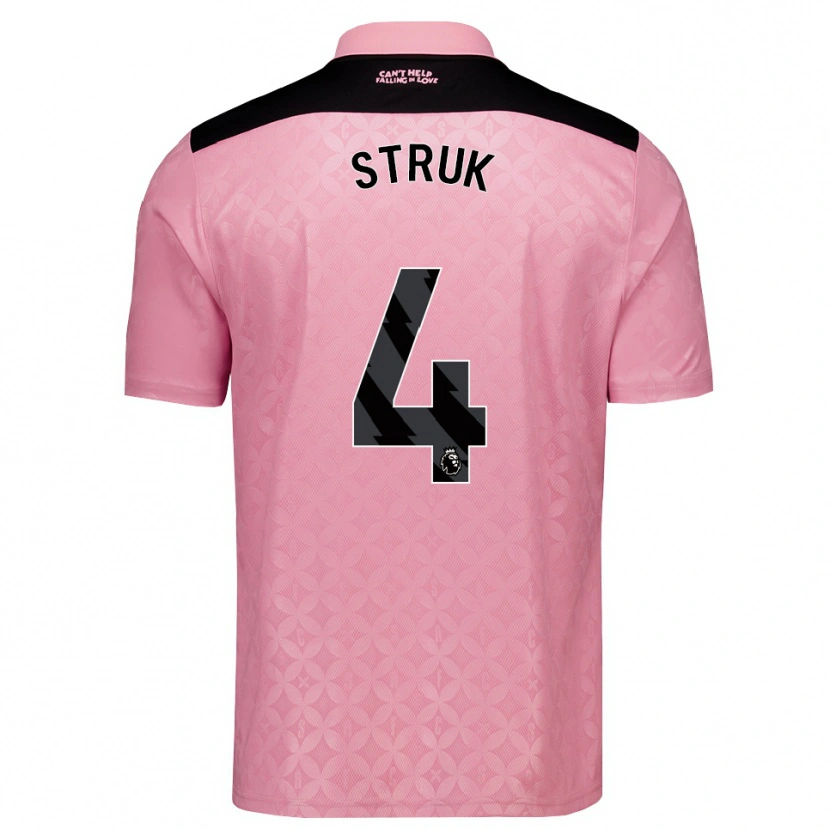 Danxen Hombre Camiseta Ivan Struk #4 Rosaclaro Negro 2ª Equipación 2026/27 La Camisa México