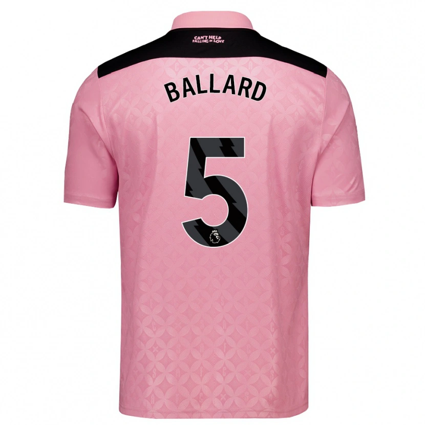 Danxen Hombre Camiseta Dan Ballard #5 Rosaclaro Negro 2ª Equipación 2026/27 La Camisa México