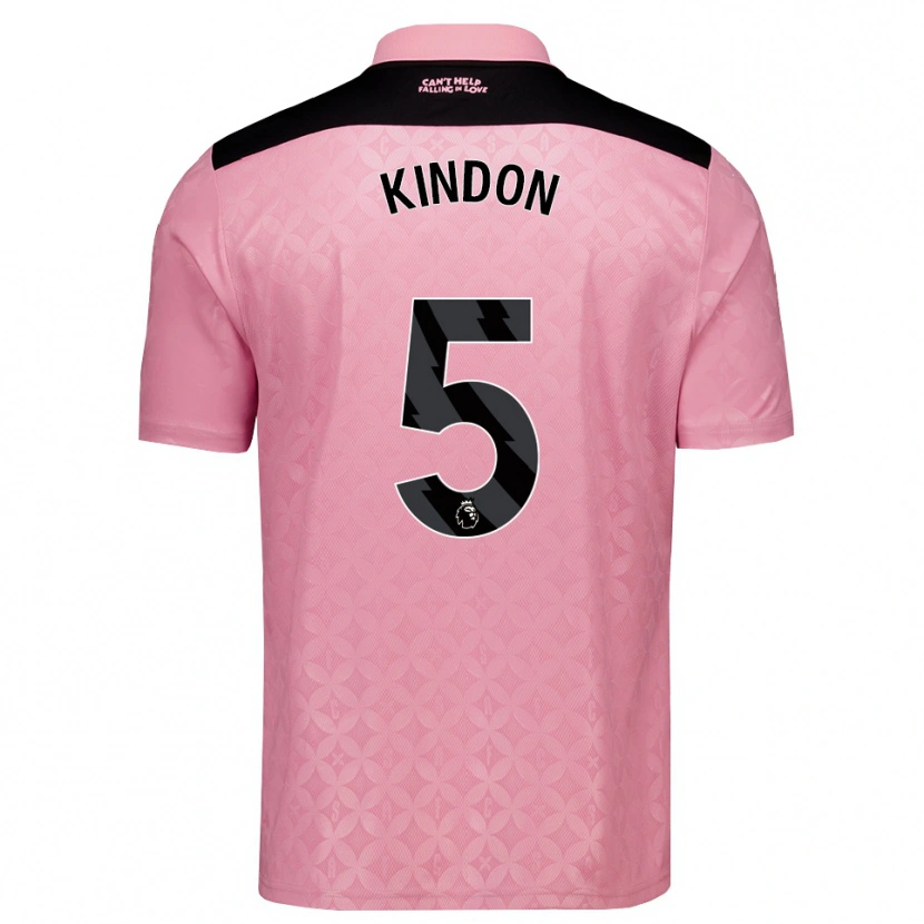 Danxen Hombre Camiseta Ben Kindon #5 Rosaclaro Negro 2ª Equipación 2026/27 La Camisa México