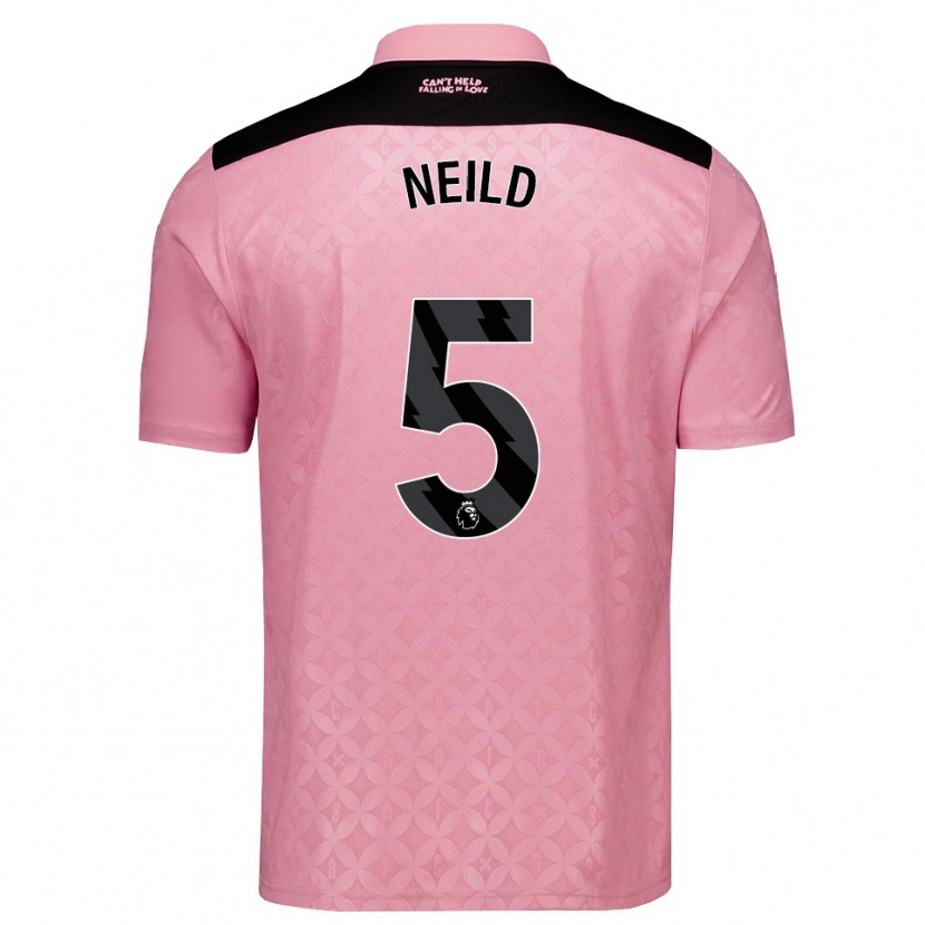 Danxen Hombre Camiseta Joe Neild #5 Rosaclaro Negro 2ª Equipación 2026/27 La Camisa México