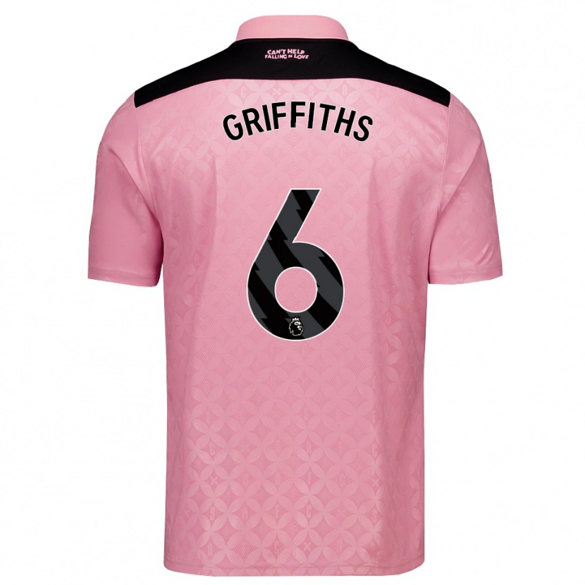 Danxen Hombre Camiseta Louise Griffiths #6 Rosaclaro Negro 2ª Equipación 2026/27 La Camisa México