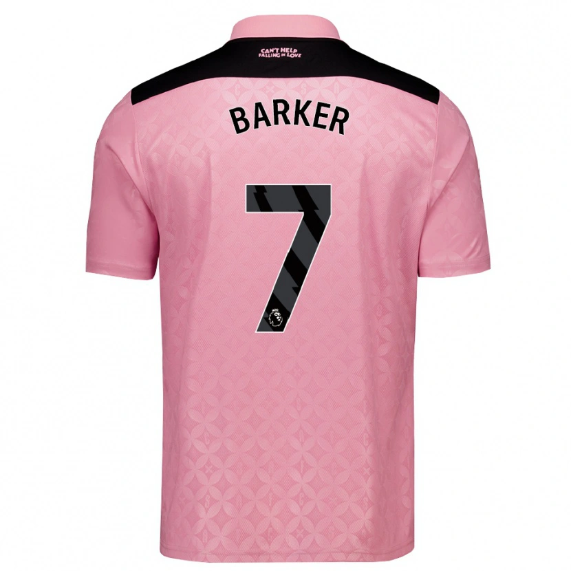 Danxen Hombre Camiseta James Barker #7 Rosaclaro Negro 2ª Equipación 2026/27 La Camisa México