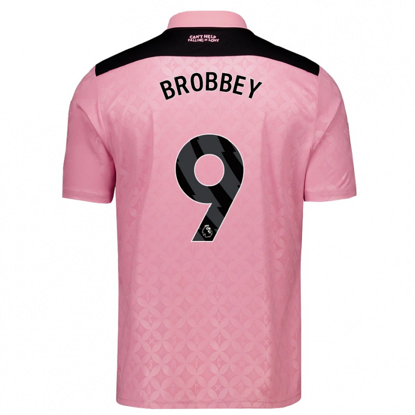 Danxen Hombre Camiseta Brian Brobbey #9 Rosaclaro Negro 2ª Equipación 2026/27 La Camisa México