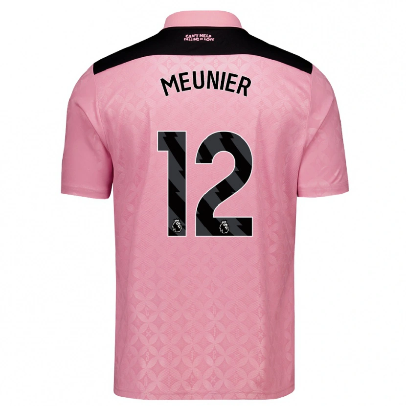 Danxen Hombre Camiseta Thomas Meunier #12 Rosaclaro Negro 2ª Equipación 2026/27 La Camisa México