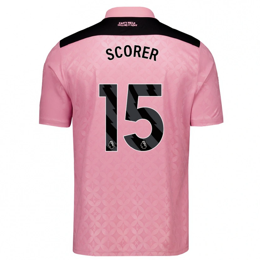 Danxen Hombre Camiseta Charlie Scorer #15 Rosaclaro Negro 2ª Equipación 2026/27 La Camisa México