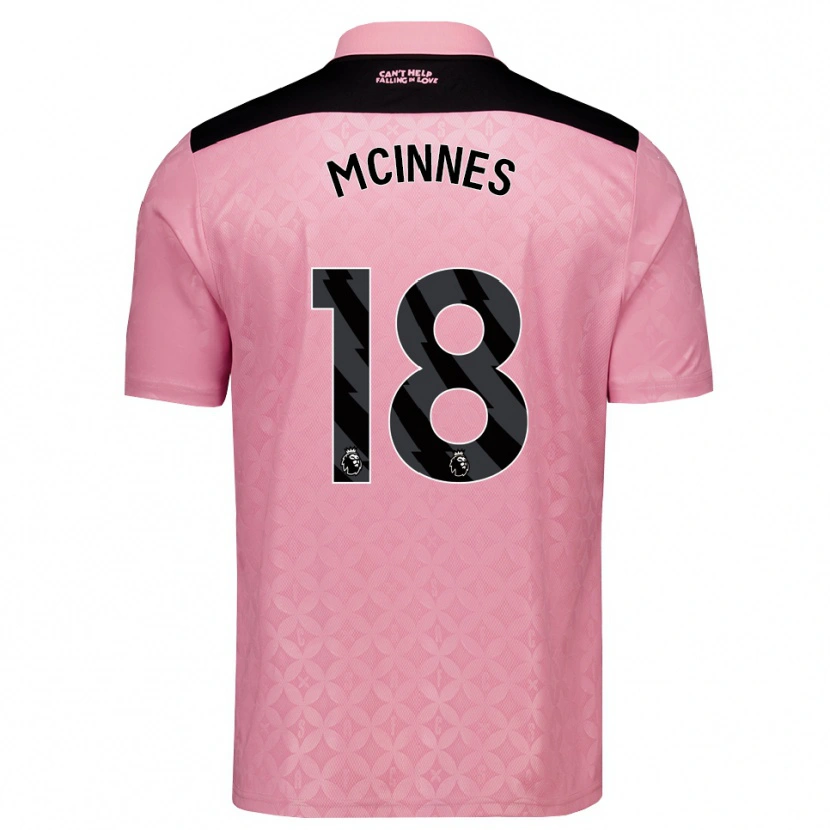 Danxen Hombre Camiseta Libby Mcinnes #18 Rosaclaro Negro 2ª Equipación 2026/27 La Camisa México