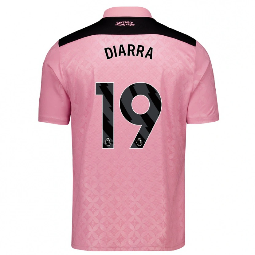 Danxen Hombre Camiseta Habib Diarra #19 Rosaclaro Negro 2ª Equipación 2026/27 La Camisa México