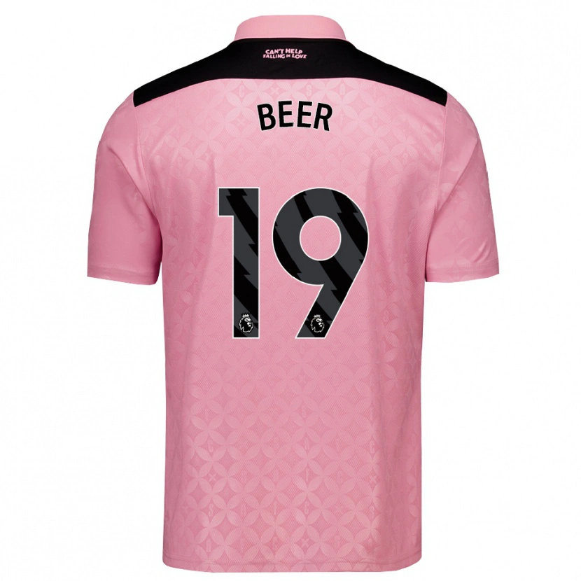 Danxen Hombre Camiseta Megan Beer #19 Rosaclaro Negro 2ª Equipación 2026/27 La Camisa México