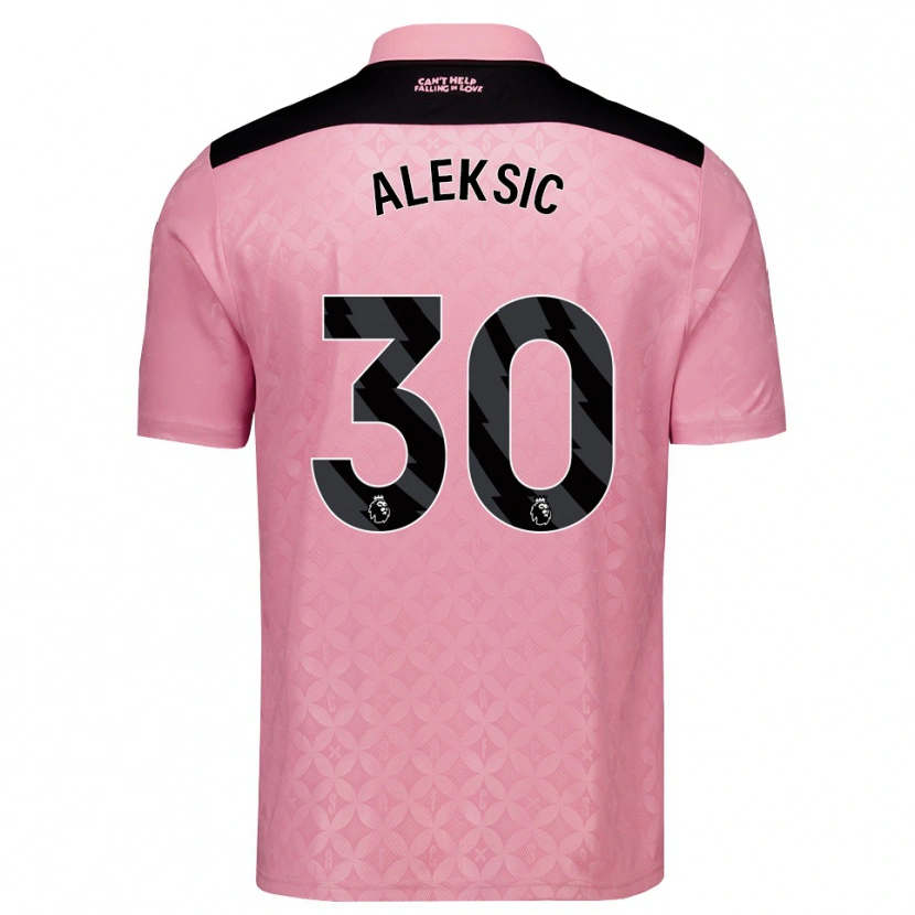 Danxen Hombre Camiseta Milan Aleksic #30 Rosaclaro Negro 2ª Equipación 2026/27 La Camisa México