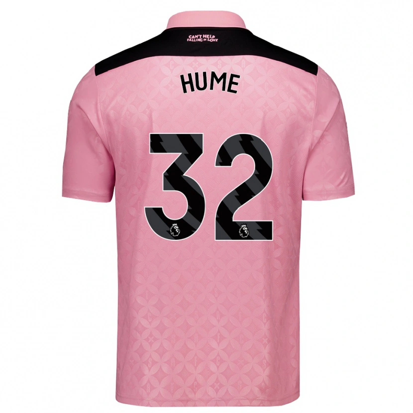 Danxen Hombre Camiseta Trai Hume #32 Rosaclaro Negro 2ª Equipación 2026/27 La Camisa México