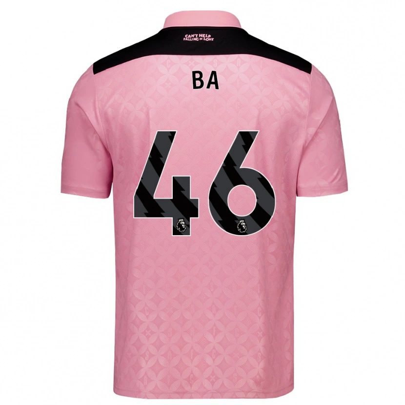 Danxen Hombre Camiseta Abdoullah Ba #46 Rosaclaro Negro 2ª Equipación 2026/27 La Camisa México