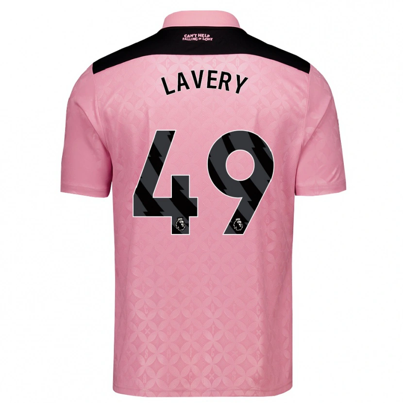 Danxen Hombre Camiseta Thomas Lavery #49 Rosaclaro Negro 2ª Equipación 2026/27 La Camisa México