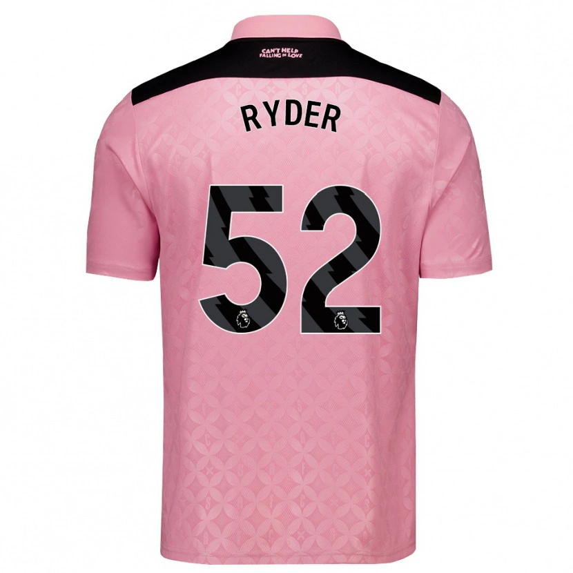 Danxen Hombre Camiseta Joe Ryder #52 Rosaclaro Negro 2ª Equipación 2026/27 La Camisa México