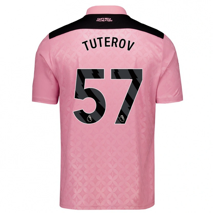 Danxen Hombre Camiseta Timur Tuterov #57 Rosaclaro Negro 2ª Equipación 2026/27 La Camisa México