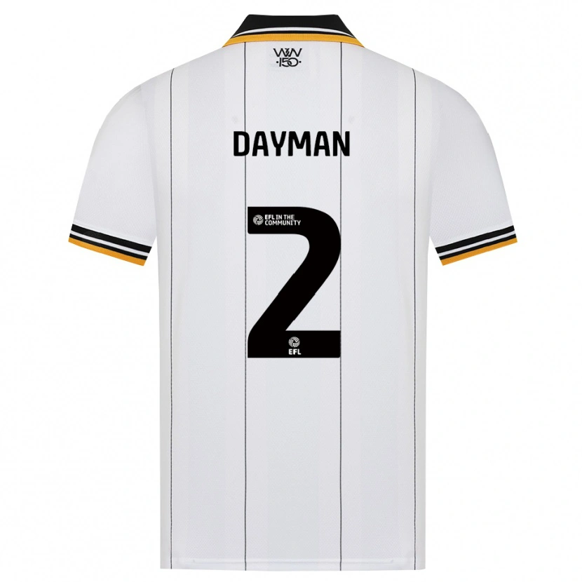 Danxen Hombre Camiseta Myles Dayman #2 Naranja Blanco Negro 2ª Equipación 2026/27 La Camisa México