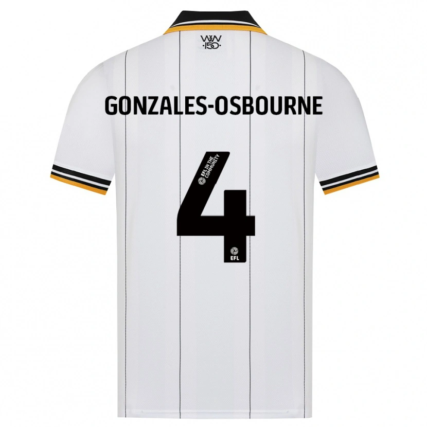 Danxen Hombre Camiseta Isaiah Gonzales-Osbourne #4 Naranja Blanco Negro 2ª Equipación 2026/27 La Camisa México