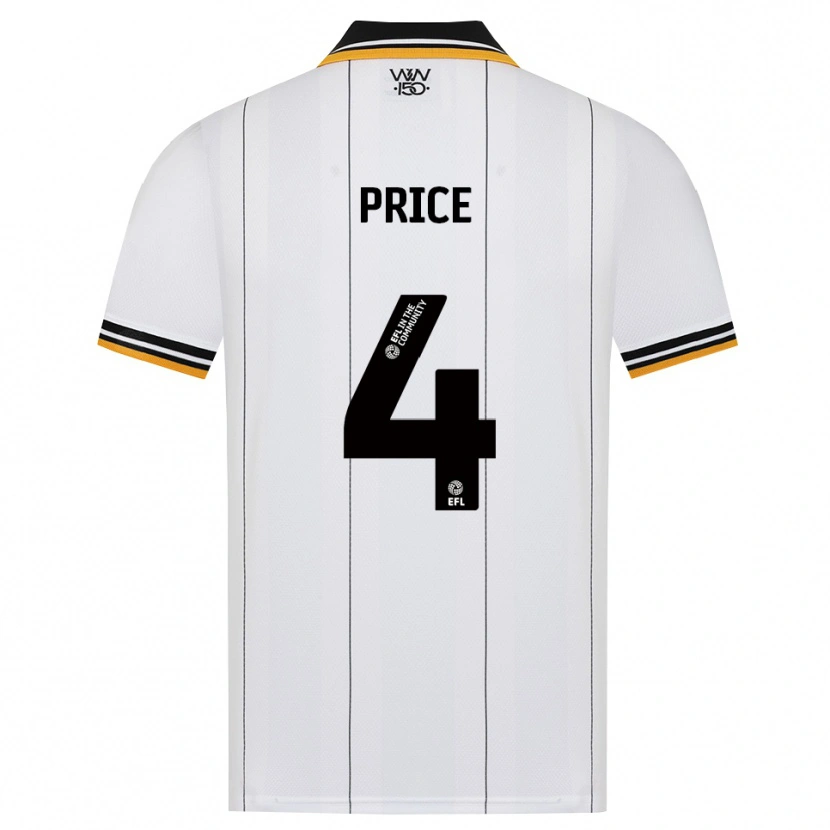 Danxen Hombre Camiseta Anna Price #4 Naranja Blanco Negro 2ª Equipación 2026/27 La Camisa México