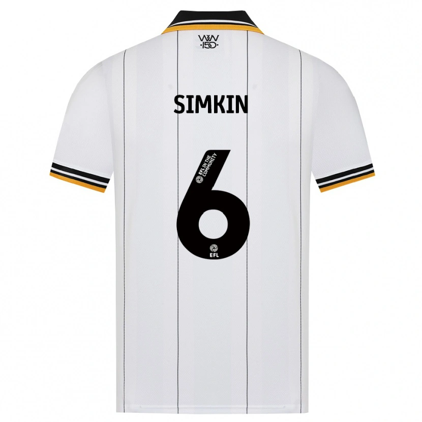 Danxen Hombre Camiseta Lily Simkin #6 Naranja Blanco Negro 2ª Equipación 2026/27 La Camisa México