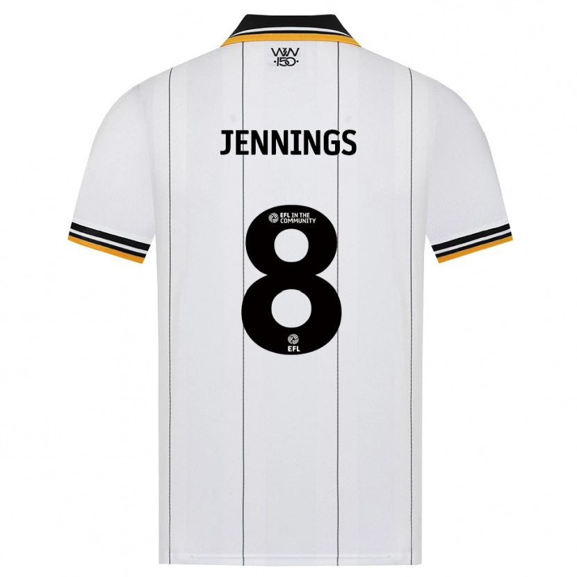 Danxen Hombre Camiseta Shannie Jennings #8 Naranja Blanco Negro 2ª Equipación 2026/27 La Camisa México