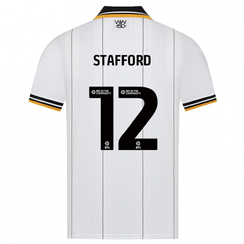 Danxen Hombre Camiseta Ollie Stafford #12 Naranja Blanco Negro 2ª Equipación 2026/27 La Camisa México