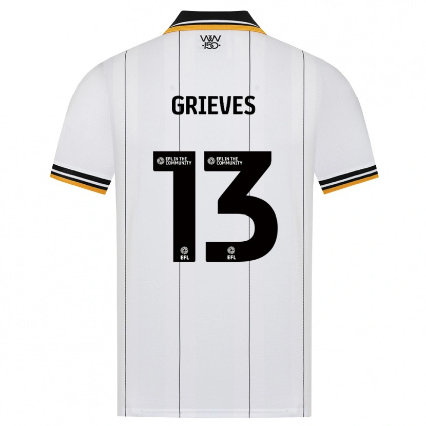 Danxen Hombre Camiseta Xander Grieves #13 Naranja Blanco Negro 2ª Equipación 2026/27 La Camisa México