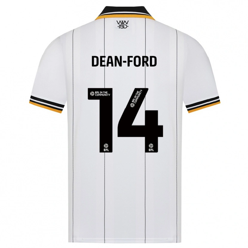 Danxen Hombre Camiseta Jacob Dean-Ford #14 Naranja Blanco Negro 2ª Equipación 2026/27 La Camisa México