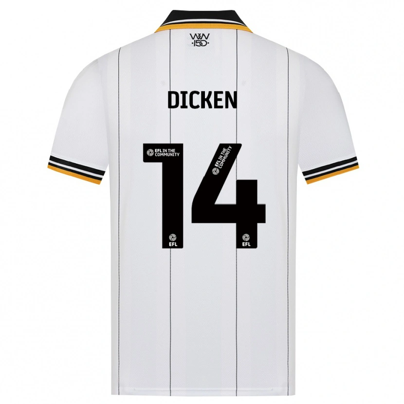 Danxen Hombre Camiseta Amy Dicken #14 Naranja Blanco Negro 2ª Equipación 2026/27 La Camisa México