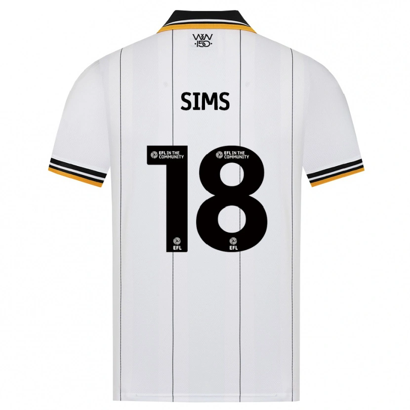 Danxen Hombre Camiseta Amy Sims #18 Naranja Blanco Negro 2ª Equipación 2026/27 La Camisa México