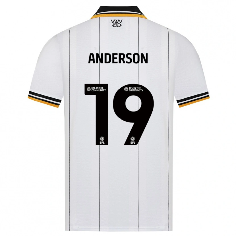 Danxen Hombre Camiseta Becky Anderson #19 Naranja Blanco Negro 2ª Equipación 2026/27 La Camisa México