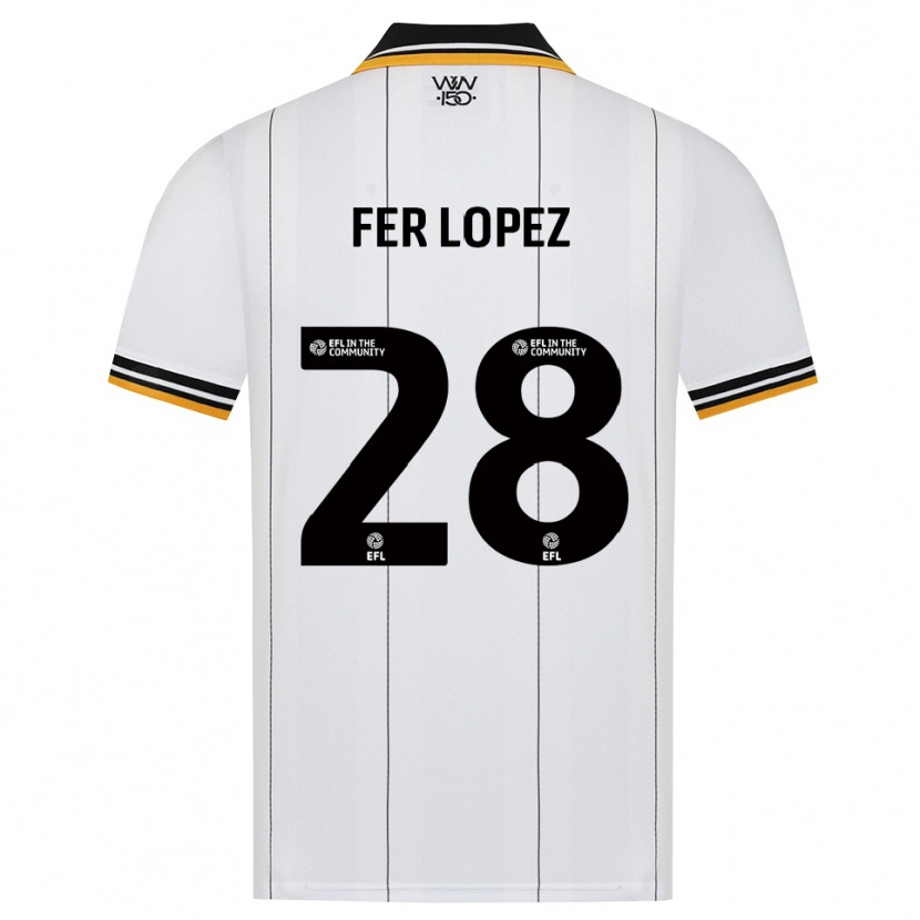 Danxen Hombre Camiseta Fer López #28 Naranja Blanco Negro 2ª Equipación 2026/27 La Camisa México