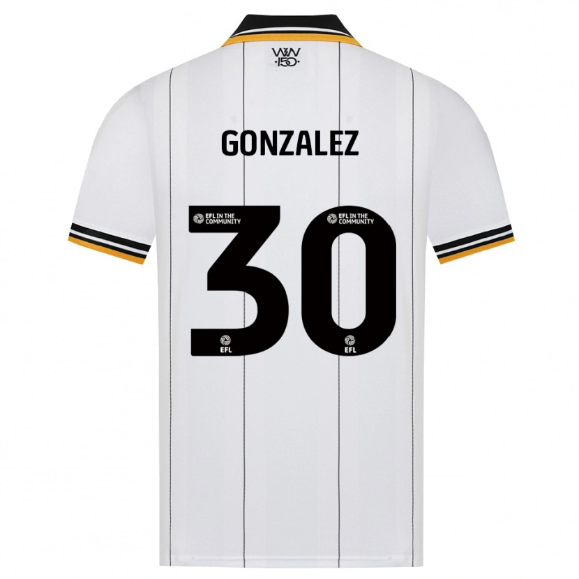 Danxen Hombre Camiseta Enso González #30 Naranja Blanco Negro 2ª Equipación 2026/27 La Camisa México