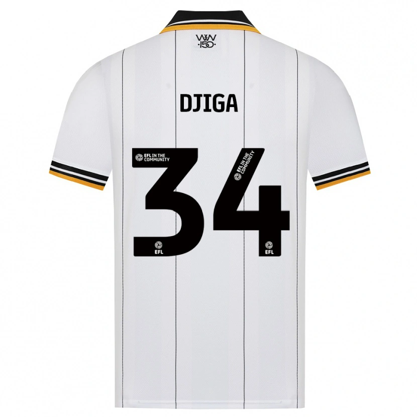 Danxen Hombre Camiseta Nasser Djiga #34 Naranja Blanco Negro 2ª Equipación 2026/27 La Camisa México