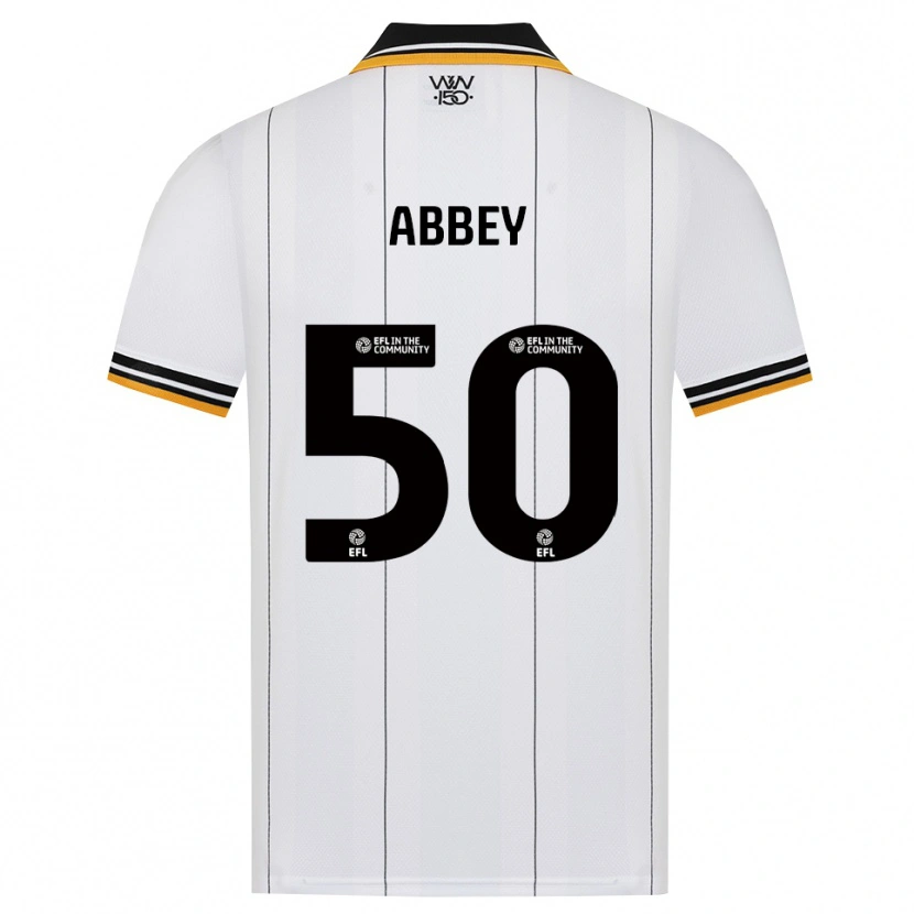 Danxen Hombre Camiseta Jerome Abbey #50 Naranja Blanco Negro 2ª Equipación 2026/27 La Camisa México